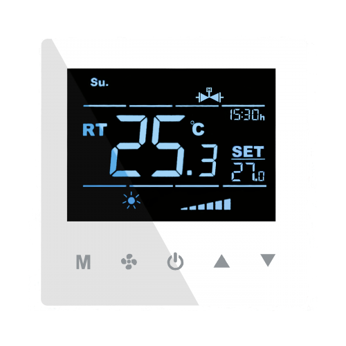 Thermostats_Touch Button Fancoil Thermostat with Modbus-RTU Communication